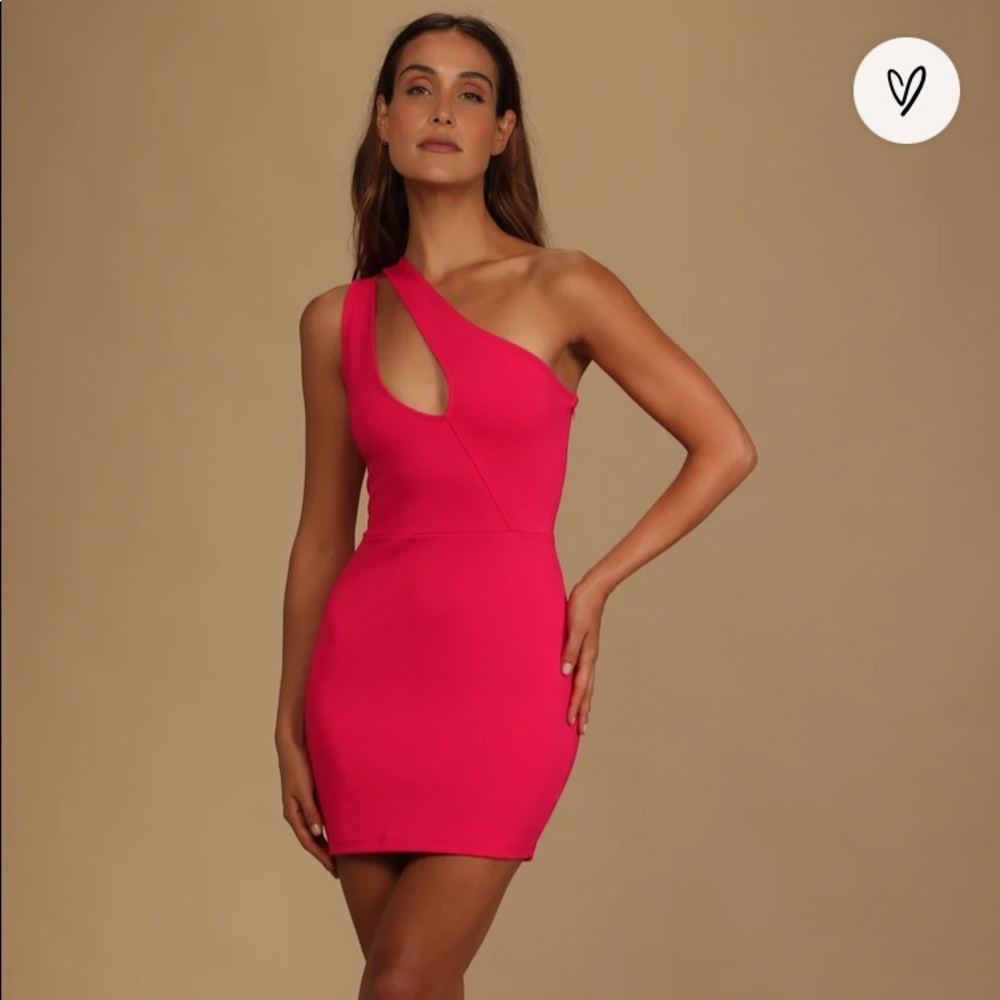 NWT Lulus Hot Pink Dress